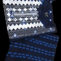 Alluring Women Kurta Sets Rayon Short Sleeves,Three-Quarter Sleeves - L, Blue