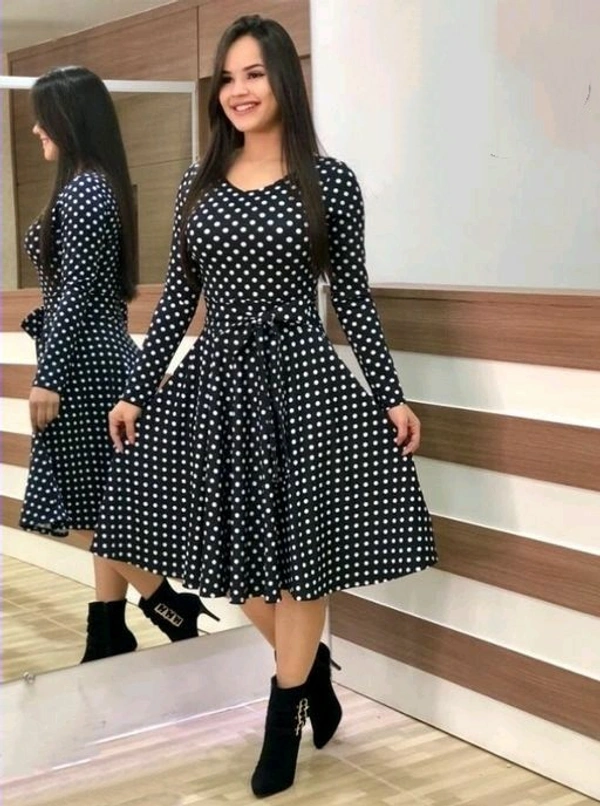  Full Sleeve Dress Black  - Black, M (Length Size: 40 in) 