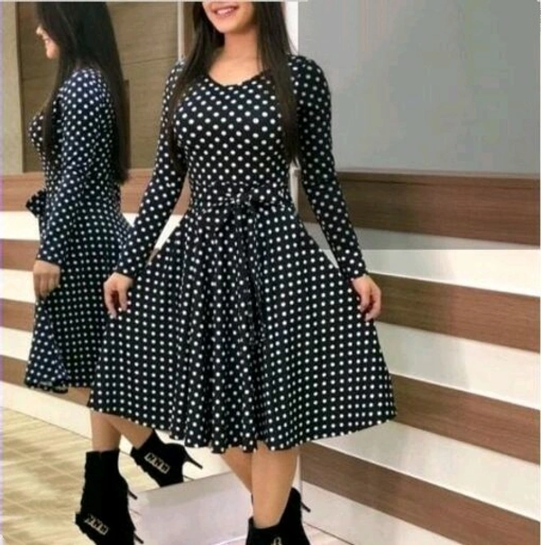  Full Sleeve Dress Black  - Black, M (Length Size: 40 in) 