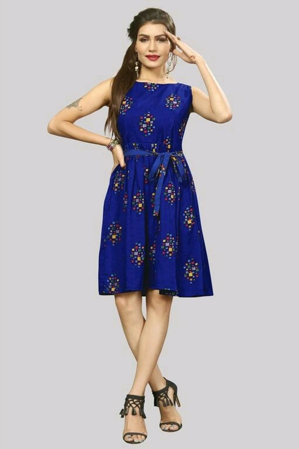 Women's Party Wear Multicolor Skater dress (Combo Pack Of 2 )Fabric Crepe - Multicolor, L (Bust Size: 40 in, Length Size: 37 in)