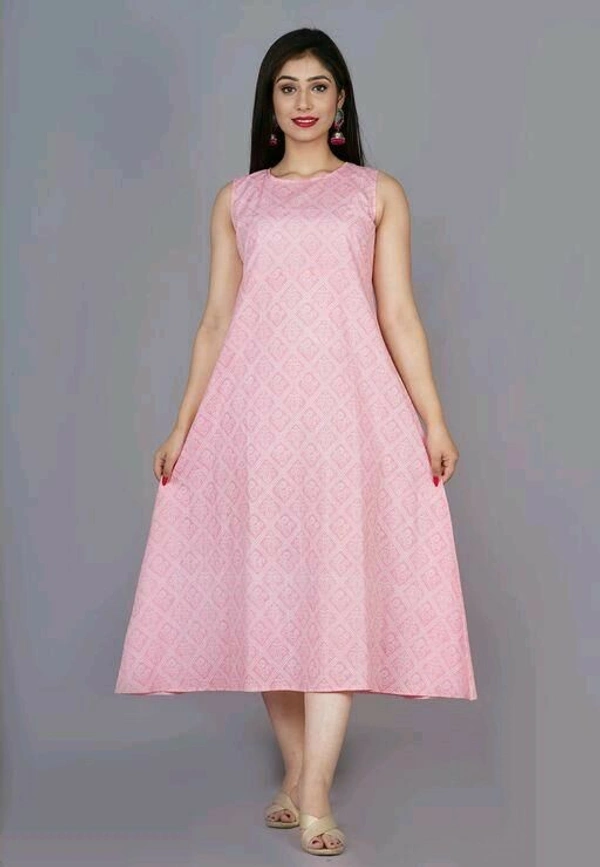 Cotton Sensational Women Gown - pink, S