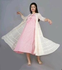 Cotton Sensational Women Gown - pink, S