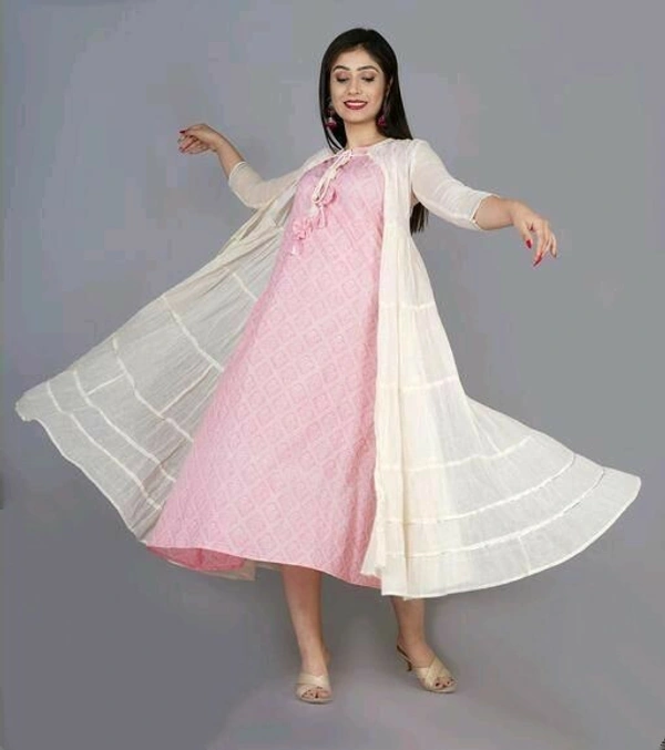 Cotton Sensational Women Gown - pink, S