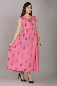 Women's Printed Rayon Anarkali Kurti Fabric Rayon - Peace, M (Bust Size: 38 in)