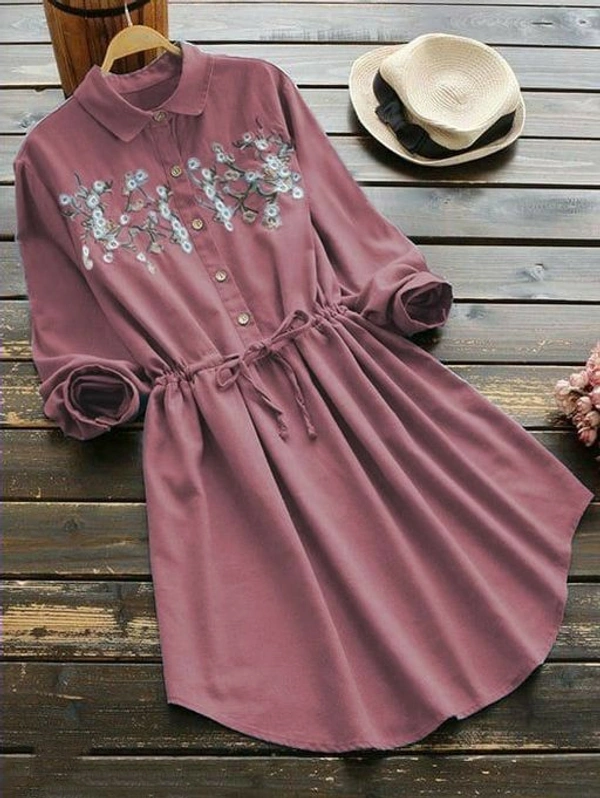 Women Tops & Tunics - Light Red, L (Bust Size - 40 in ,  Length Size - 38 in)