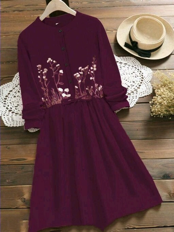 Women Tops & Tunics - Maroon, XL (Bust Size - 42 in ,  Length Size - 38 in)