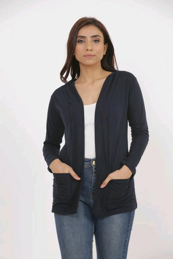 Cotton Fabric Women Capes, Shrugs & Ponchos - Black, S (Bust Size: 32 in, Length Size: 23 in)