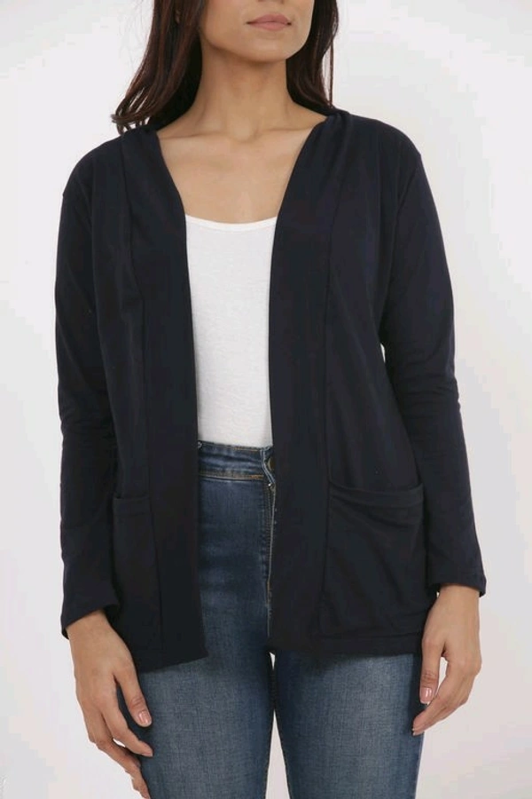 Cotton Fabric Women Capes, Shrugs & Ponchos - Black, S (Bust Size: 32 in, Length Size: 23 in)