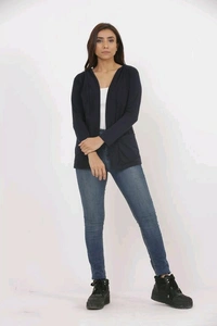 Cotton Fabric Women Capes, Shrugs & Ponchos - Black, S (Bust Size: 32 in, Length Size: 23 in)