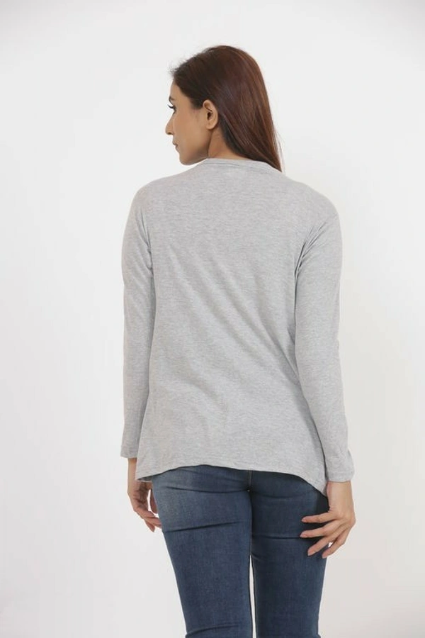 Cotton Fabric Women Capes, Shrugs & Ponchos - Gray, XXL (Bust Size: 36 in, Length Size: 27 in)