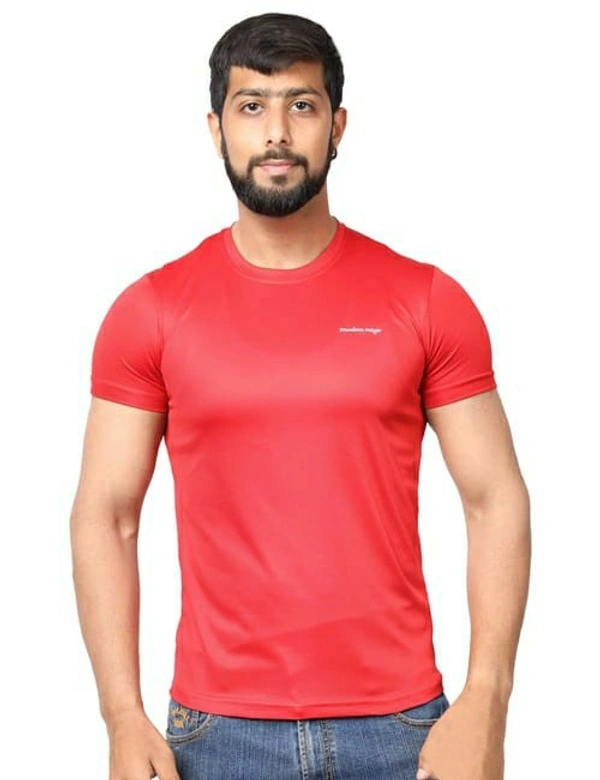 AttractiveDryfit gym Sports Tshirt  - Red, s
