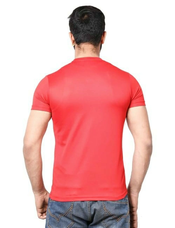 AttractiveDryfit gym Sports Tshirt  - Red, L