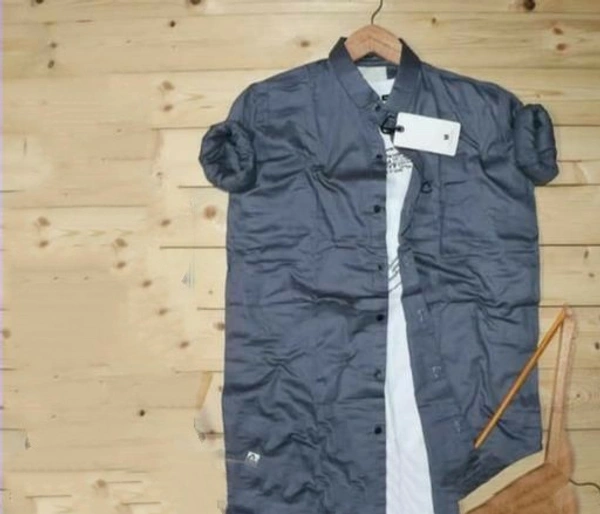 Men Regular Fit Printed Casual Shirt - L (Chest Size: 43 in, Length Size: 29 in), Grey