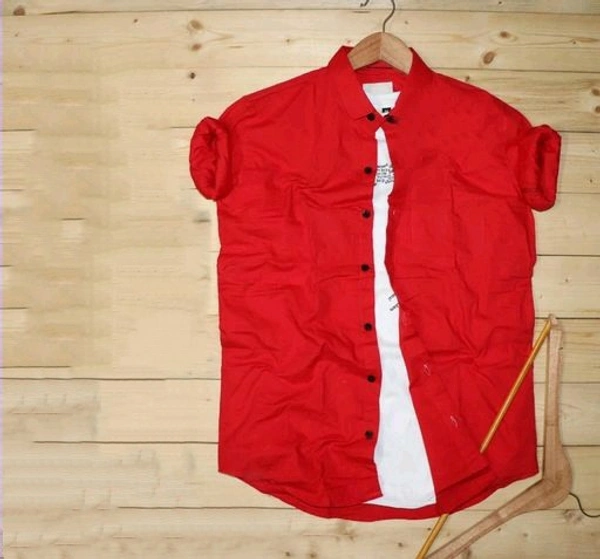 Men Regular Fit  Casual Shirt - L (Chest Size: 43 in, Length Size: 29 in), Red