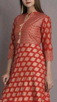 Women Printed Cotton Floral Kurta - XXL, Red