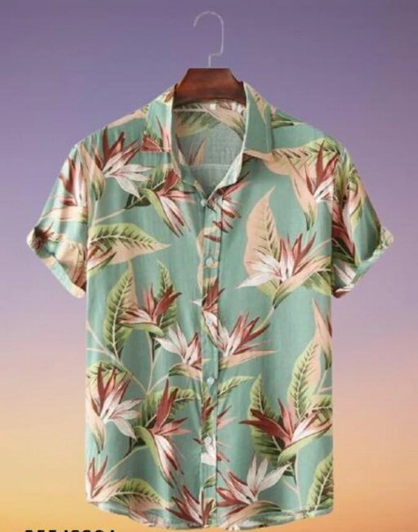 Men Classic Modern Fit Shirt - olive, XL