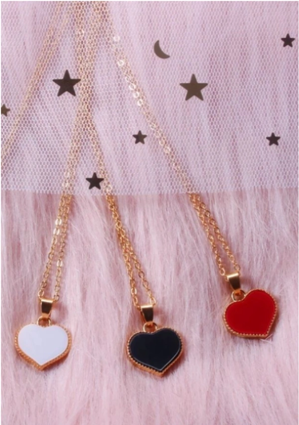 Heart Shape Neck Chain - White