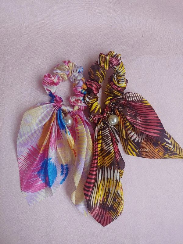 Knotted Scrunchies - Pack Of 2