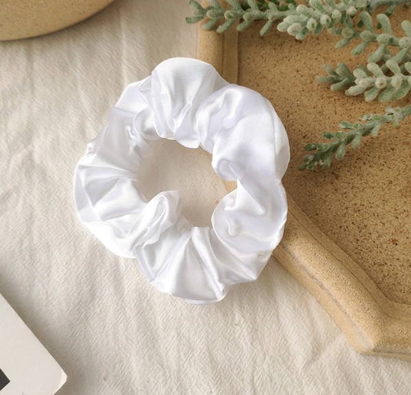 Solid Scrunchies -White 