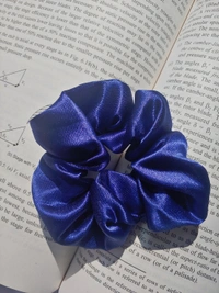 Solid Navy Blue Scrunchie 