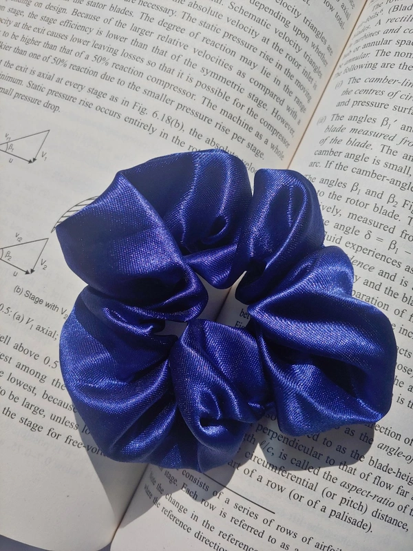 Solid Navy Blue Scrunchie 