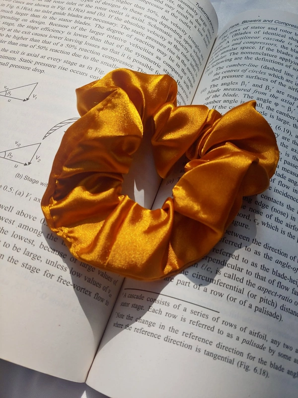 Mustard Yellow Solid Scrunchies