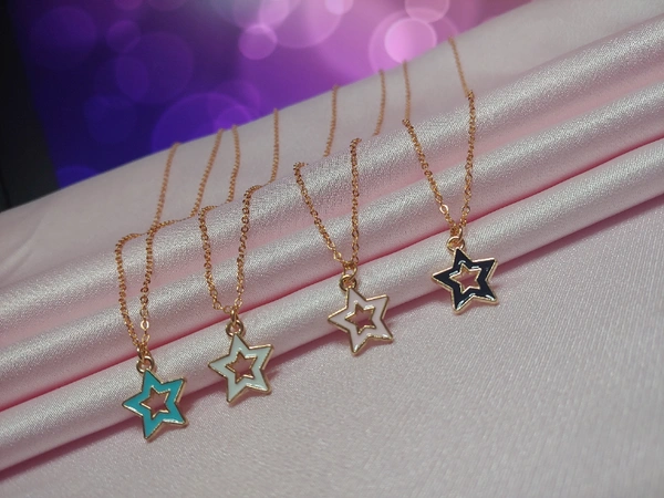 Hallow Star Neck Chain  - Blue 