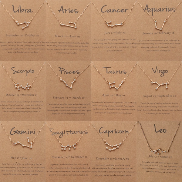 Blink horoscope neck chain with stone   - Capricon
