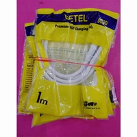 Detel Fast Charging Mobile Cable or Micro USB Cable for Charging and Data Sync (1 Meter, White ) - White, 1, 1 Meter