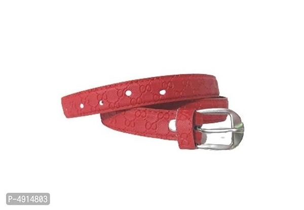 Amazing PU Leather Belts For Women/Girls(Fits Upto 28-36)* - Red, Regular