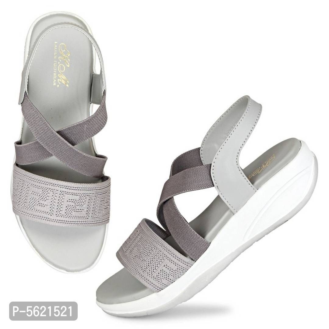 Womens discount grey wedges