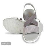 Elegant Rubber Grey Embellished Wedges Heel Style Sandals For Women* - Grey, EURO41