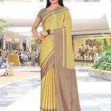 Beautiful Crepe Printed Saree with blouse piece* - Multicoloured, Free Size