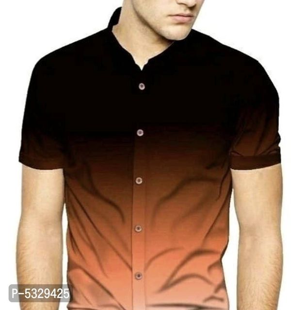 Trendy Rayon Printed Stitched Shirt for Men* - Multicoloured, 2XL