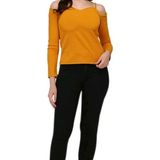 Casual Off Shoulder Sleeve Solid Women Top - XL, available
