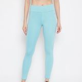 Women Solid Blue Track Pants - available, 30