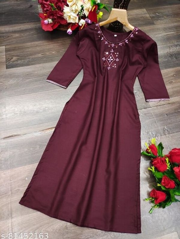 Women Embroidery Kurti - L, available
