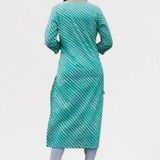 Women Cotton A-line Stripe Kurti - available, S
