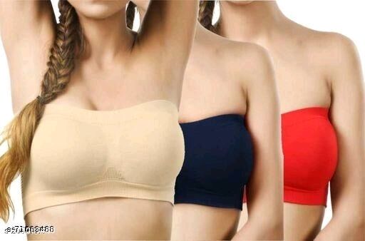 1To Finity Seamless Strapless Tube Bra Combo Pack for Women/Girls (Non  Padded, Non Wired),super