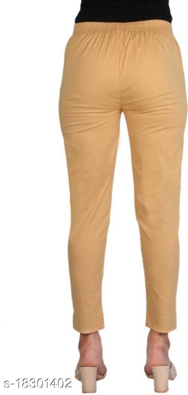 Womens/Girls Regular Fit Casual Cotton Trouser Pants