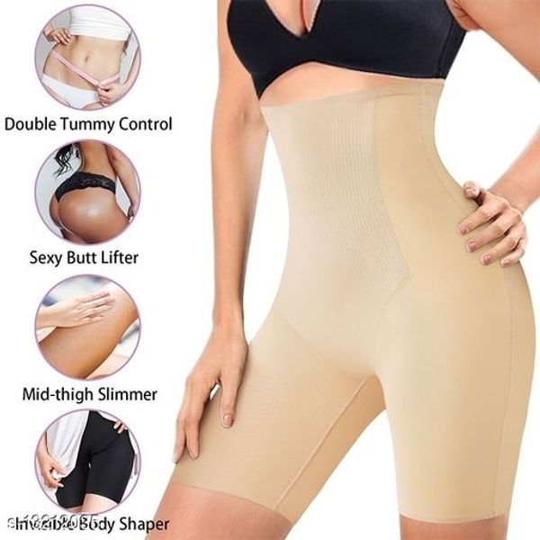 Women's Cotton Lycra Tummy Control 4-in-1 Blended High Waist Tummy & Thigh  Shapewear