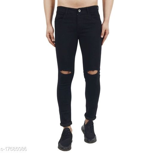 Black jeans with hot sale cut at knee