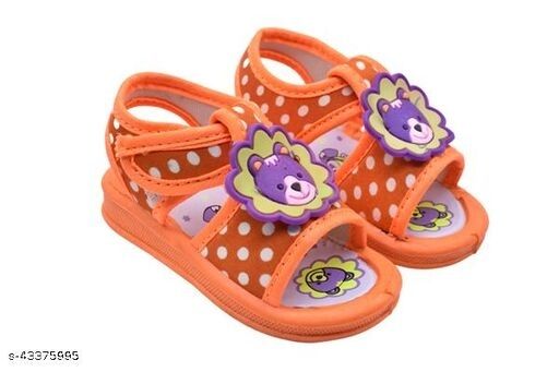 Airpark Flower Bear Dot Orange Casual Sandals Shoes for Baby Boys