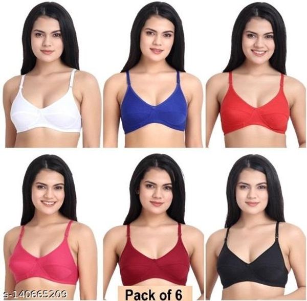 FIMS - Fashion is my style Soft Cotton Blend Bra Panty Set for Women,  Non-Padded, Non