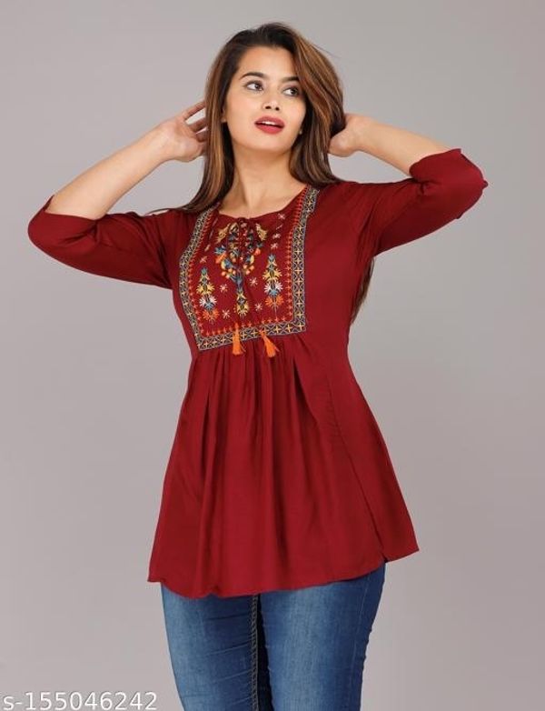 Akriti Creation Beautiful Women Rayon Tops & Tunics