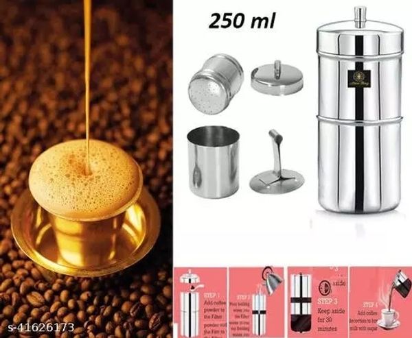 Stainless Steel South Indian Style Madras Drip Coffee Filter 7 Tall 1 Cup  #44777