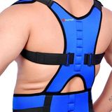 FAZTER Premium magnetic Posture corrector belt  Adjustable Posture  Correction Back & Abdomen Support (Blue)