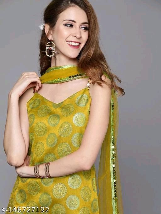 Zareen Khan Yellow Suit Unstitched Dress Material | Online Z… | Flickr