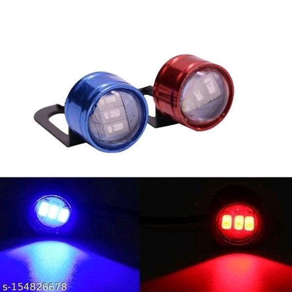 ZYOLED Eagle Eye Lamp DRL Strobe Light with Flashing Handle Light Red & Blue Universal for Motorcycle - Free Size