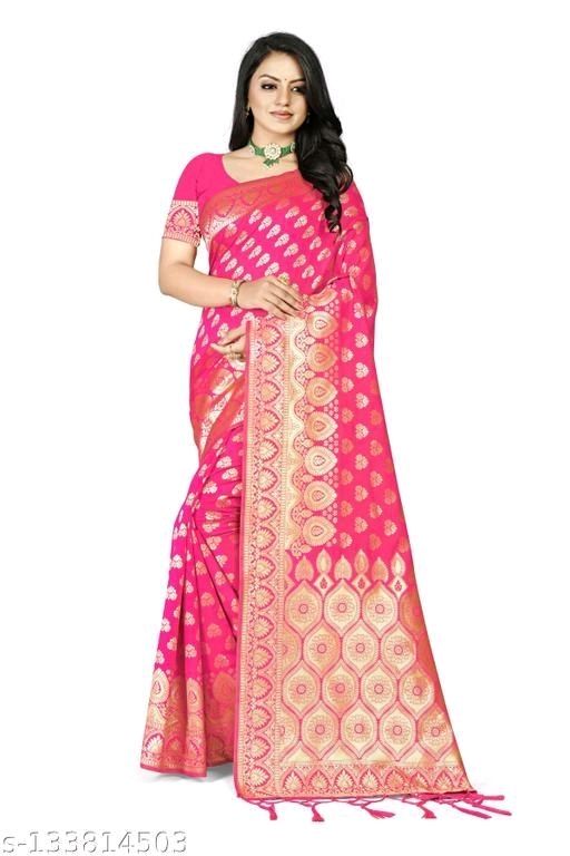 Buy Party Wear Light Pink Weaving Banarasi Silk Saree Online From Surat  Wholesale Shop.